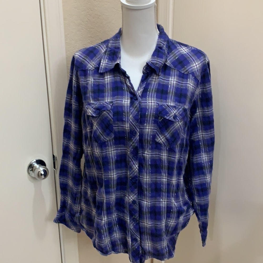 Torrid flannel with silver tinsel, size 0